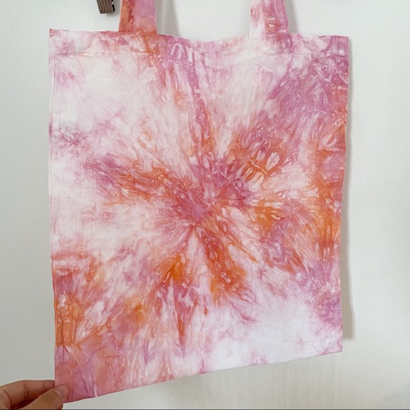 Custom Tie dye Cotton Canvas Reusable Bag - Picture 3 of 6